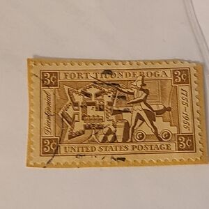 Vintage Fort Ticonderoga Postage Stamp 3 Cent Collectible